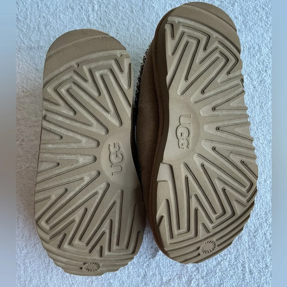 UGG Kids Tan and Brown Slippers